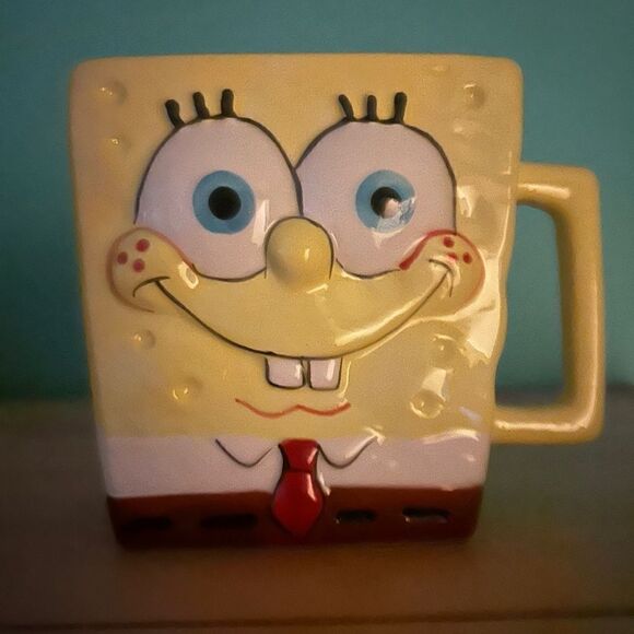 Spongebob Squarepants Mug 3D Hot Cocoa Coffee Cup Ceramic Nickelodeon - Picture 2 of 2